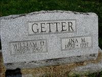 Getter, William D. and Ina M